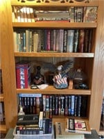 HARD COVER BOOK COLLECTION AND FIGURINES