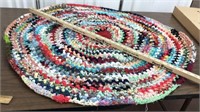 Handmade cloth round rug