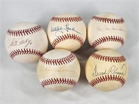 (5) AUTOGRAPHED BASEBALLS - SPAHN -- FORD