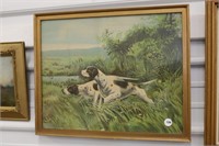 Framed Print, Hunting Dogs