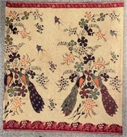 Indonesian Cotton Sarong Batik Birds Flowers