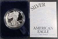 2002-W PROOF AMERICAN SILVER EAGLE OGP