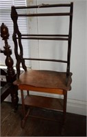 Victorian towel rack and Maple surrender table