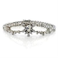 Pear Cut 18.20ct White Sapphire Bracelet