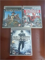 LOT OF 3 PS3 GAMES ASSORTED TITLES