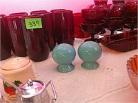 Fiestaware salt and pepper shakers