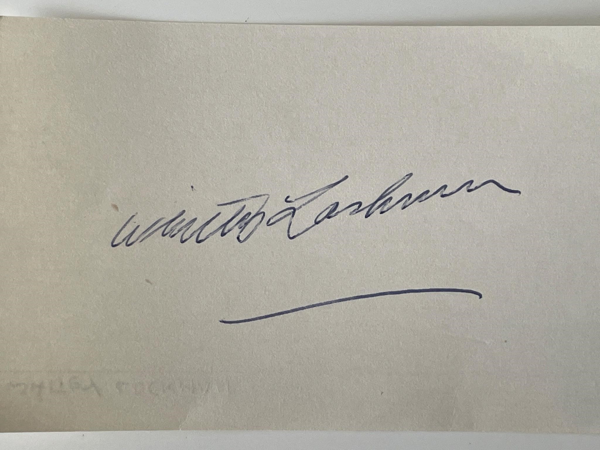 Whitney Lockman original signature cut