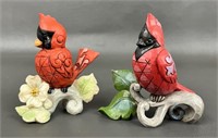 Two Jim Shore Cardinal Figurines