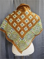 Vintage Silk Scarf 32x32" 1960s