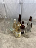 Vintage Wisconsin breweries glass beer bottles