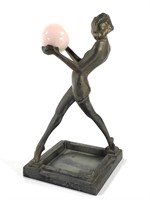 Frankart Metal Deco Figure Holding Sphere