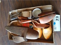 Clogs & Wooden Show Forms, Stretcher, Glasses