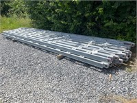 Skid Lot Of 20' Steel Interlocking Beams