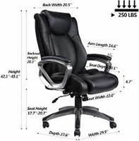 VANBOW LEATHER MEMORY FOAM OFFICE CHAIR
