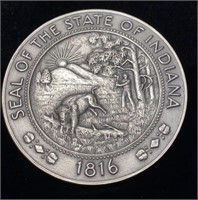 .999 Silver Indiana Sesquicentennial Medallion