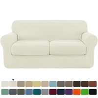 WFF8937  Subrtex Sofa Cover, Textured Grid, Ivory,