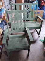 Matching outdoor rocker love seat and chair