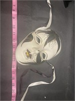 VTG Artist Signed Cermaic Black & Gold Mask