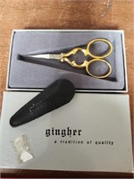 Vintage Gingher Pair Scissors in box