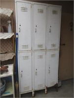White Metal Lockers - 78" x 3' x 15"