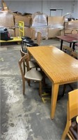 32x72 dining table parkway type top w/ 5 dining