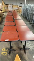 1 lot 18 dining tables NO CHAIRS, 8 24x24, 6