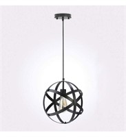 Industrial iron sphere pendant light