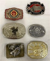 Six Belt Buckles