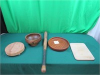 Wooden Cutting Board , Bowl, Bat