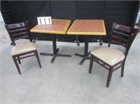 2 - 24"x30" Dining Tables w/ 2 Chairs