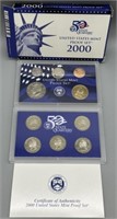 2000 U.S. Mint Proof Set With COA