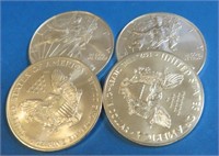 (4) Random Date US Silver Eagles