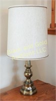 Brass finish table lamp