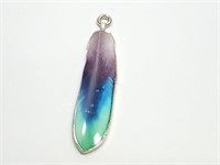 Colorful Enamel Feather Pendant NEW