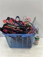 Bin of hangers