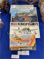 FIVE 1:48/1:72 PLASTIC KIT MODEL AIRCRAFT