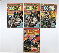 (4) MARVEL COMICS - CONAN / SGT. FURY