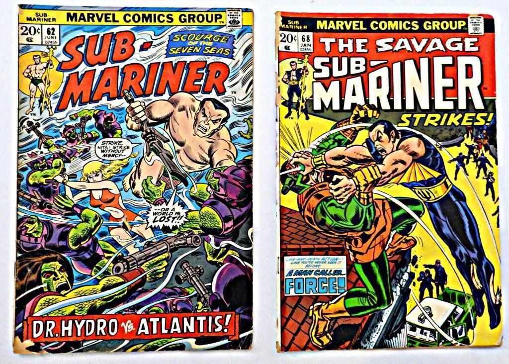 (2) MARVEL SUB-MARINER COMIC BOOKS