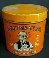 Postmaster Smokers Tobacco Tin