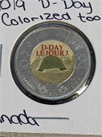 2019 Canada D-Day Colorized Toonie