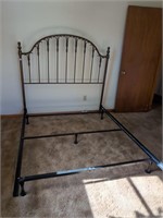 Metal headboard (hollow) and rails queen