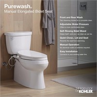 KOHLER Manual Bidet- Purewash Elongated