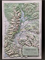 3D Topographical Map of Grand Teton Park