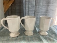 Pfaltzgraff White Pedestal Mugs