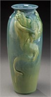 Rookwood vase with blue/green glaze