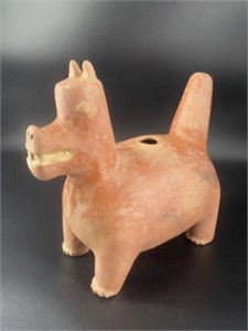 Reproduction Dog Effigy Water Bottle  Pottery