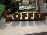 Wood Coffee Sign - Free Standing
