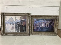 Pair of Parisian Art Prints Neo-Impressionist