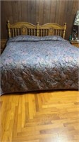 KING SIZE BED WITH HEADBOARD, MATTRESS,