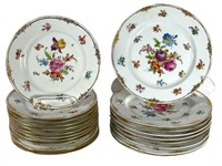 Dresden Painted Floral Plates